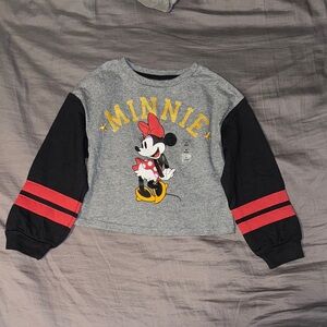 Disney Minnie Mouse Gray and Black Sweatshirt